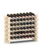 Bakaji Free Standing Wooden Wine Cabinet for 48 Bottles Beige 90x30x81cm