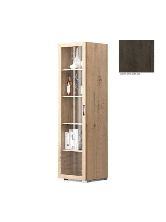 N30 Bodenstehende Wohnzimmer-Vitrine aus Holz u...