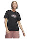 Floral Graphic Women's T-shirt Black