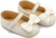 Babywalker Ecru Baptism Leather Soft Sole Pumps
