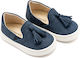 Babywalker Blue Baptism Leather Espadrilles