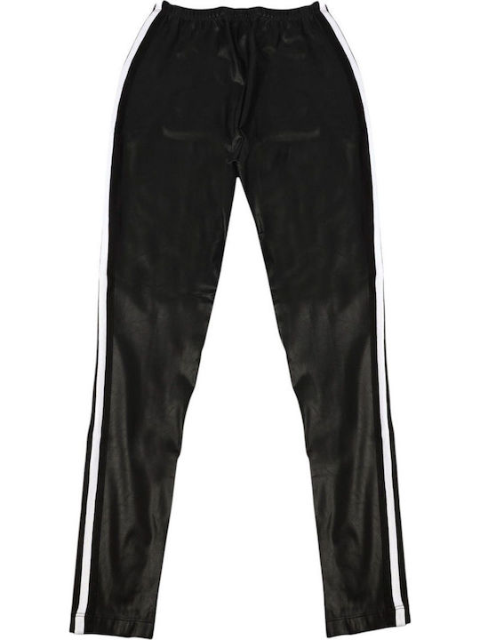 Kids' Leather Pants Black