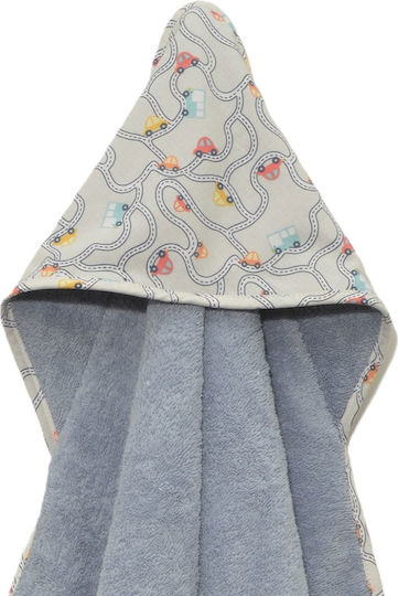 Baby Oliver Детска Шапка-Мехенце Худи Сива 75x75см