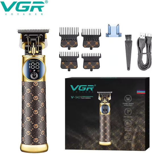VGR Professional Hair Clipper Brown V-942