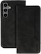 Wonder Wallet Δερματίνης / Δερμάτινο Μαύρο (Galaxy S25 Ultra)