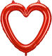 33″ Red Balloon Heart Frame