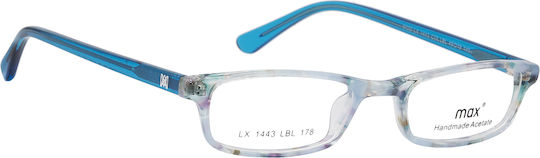 Max Lx 1443 Lbl Κοκκάλινος Σκελετός Διάφανο Μπλε