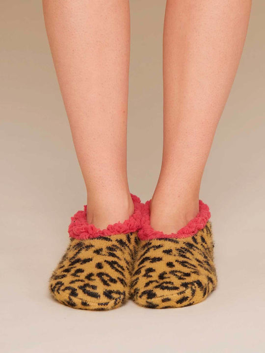 Damen-Haussocken Noidinotte Animal Print Tr1035ab-fuxia Punkt Fuchsia Damen-Haussocken Noidinotte Animal Print Tr1035ab-fuxia Punkt Fuchsia