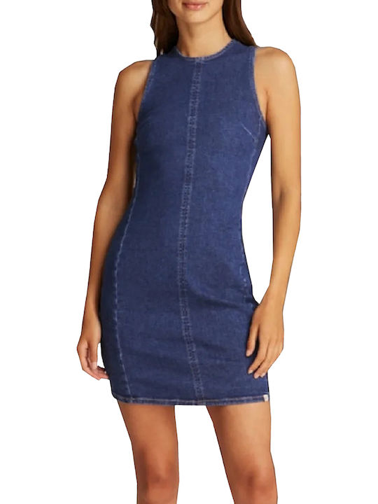 calvin klein denim dress zipper Buy Calvin Klein Jeans Sleeveless Regular Denim Dress