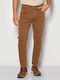 Trousers Elastic in Slim Fit tobacco