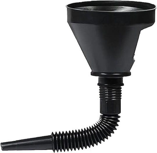 Expandable Funnel for Transferring Gasoline, Diesel, Other Liquids with Protective Screen Black