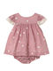 Kinderkleid Kurzärmelig Set mit Unterhose Rosa
