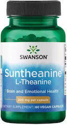Swanson Suntheanine 200mg 60 Φυτικές Κάψουλες
