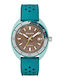 Bulova Men's Watch 41mm Battery with Turquoise Rubber Strap