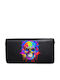 Colourfull Skull Малък Дамски Портфейл Черен