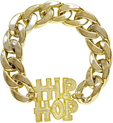 Brățară de Aur pentru Adulți Hip Hop Widmann Carnival 75713