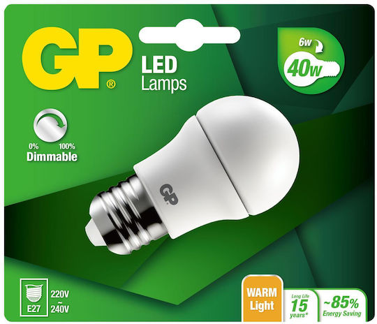 GP Batteries LED крушка 6W за фасунга E27 470лм Димируем
