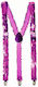 Kokorakostüm Karnevalszubehör Pailletten Hosenträger Fuchsia