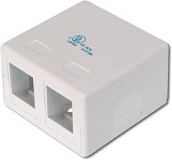 Πριζα Επιτοιχια 2χ Keystones W O Keystone At-ag 302a-wh Digitus Πριζα Επιτοιχια 2χ Keystones W O Keystone At-ag 302a-wh Digitus
