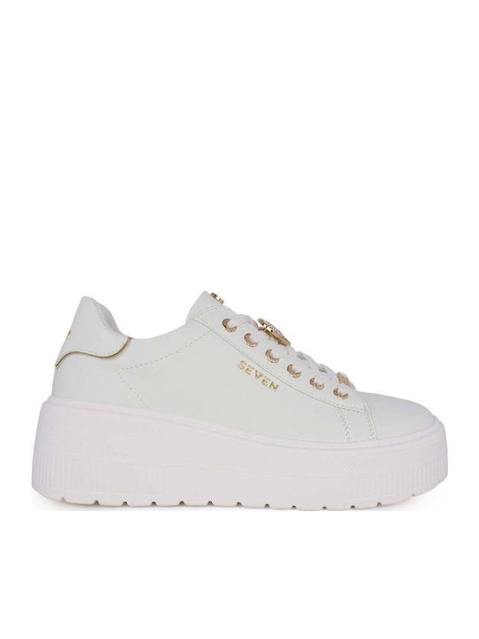 Flatforms Sneakers White Lt Gold