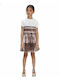 Children's Dress Short Sleeve Tulle Brown