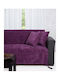 Borea Ριχτάρι Τριθέσιου Καναπέ Chenille 180x270εκ. Μωβ 100.00.863-2