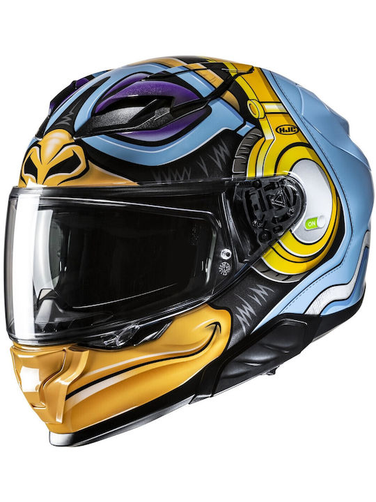 HJC F71 Monkey DJ MC23 Motorcycle Helmet Full F...
