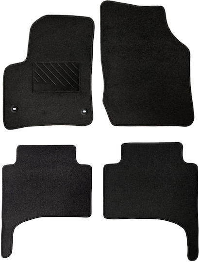 Autopataki Set of Front and Rear Mats 4pcs for Volkswagen Touareg 2002-2010 Black