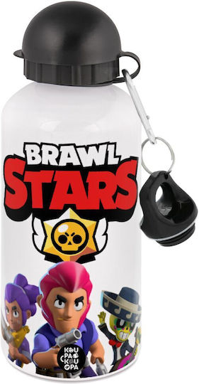 Koupakoupa Μεταλλικό Παιδικό Παγούρι Brawl Stars Αλουμινίου Λευκό 500ml