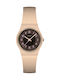 Swatch Swatch Γυναικείο Ρολόι 34mm Μπαταρίας με Καφέ Καουτσούκ Λουράκι