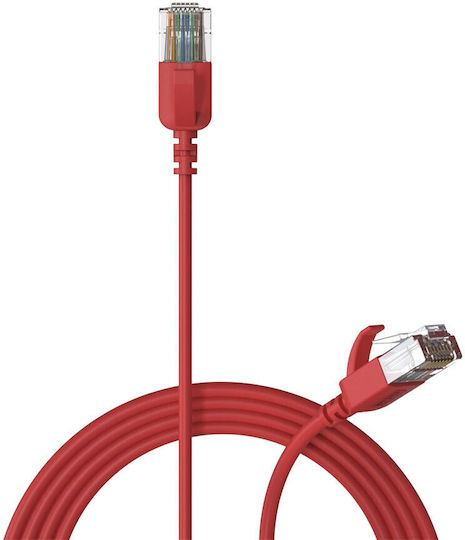Procab U/UTP Cat.6 (Gigabit) Καλώδιο Δικτύου Ethernet 0.5m Κόκκινο