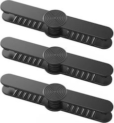 Ahastyle Universeller Kabel-Organizer Basis Schwarz 3 Stück Dd06