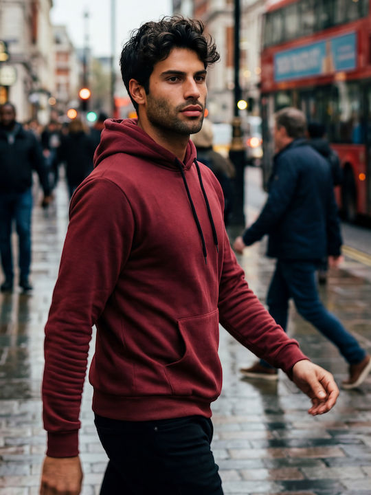 Panda Clothing Суитшърт с Качулка Bordeaux