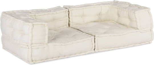 Bean Bag Chair Bolster Waterproof Ecru 140x70x36cm