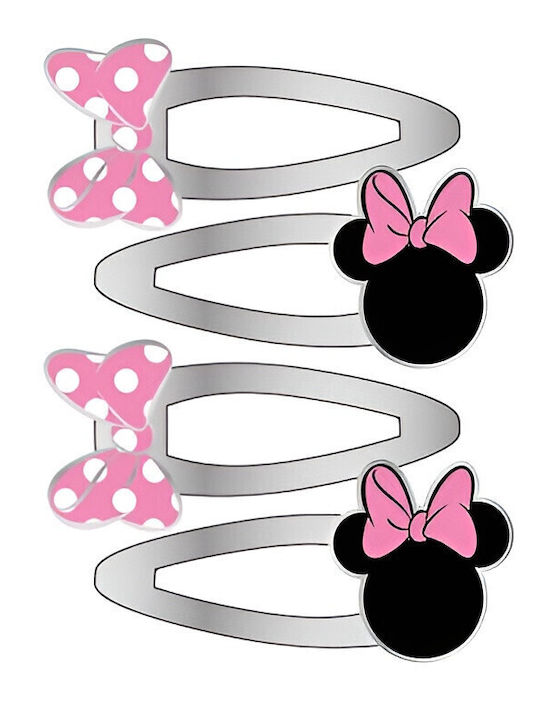 Set de 4 Agrafe de Păr cu Fundiță Minnie Disney