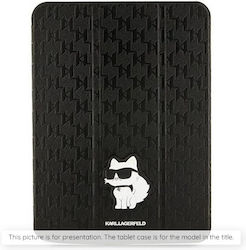 Karl Lagerfeld Karl & Choupette Flip Cover Din Siliconă Pentru iPad Air 13" 2024 Neagră