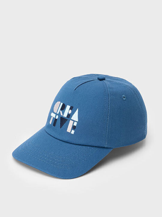 Mayoral Kids' Hat Jockey Fabric Blue