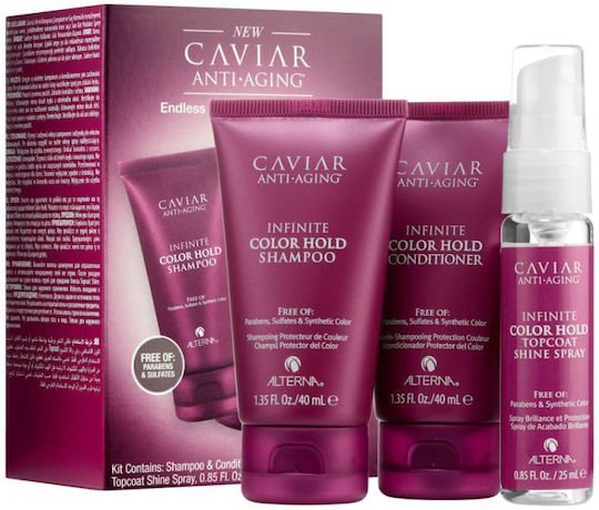 Alterna Caviar Anti-Aging Σετ Περιποίησης Μαλλιών Διατήρησης Χρώματος για Βαμμένα Μαλλιά με Σαμπουάν, Conditioner και Spray 3τμχ