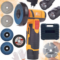 Mini polizor Rosfix Blue Bird 12v Mbb12v+ Disc diamantat 75mm+ Disc de șlefuit 76mm+