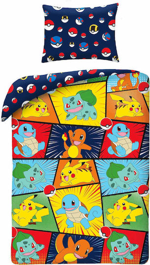 Pokemon Kinderbettbezüge Set Für Kinderbettbezüge Mehrfarbige