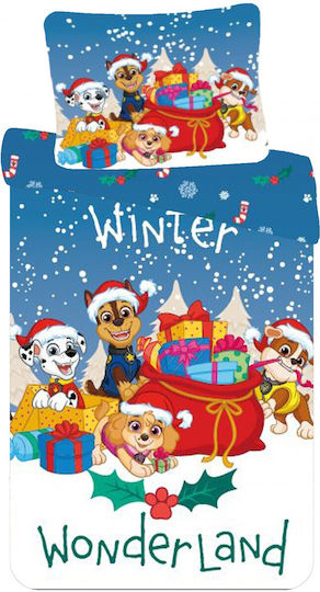 Paw Patrol Set Kinderbettbezug Einzel Blau