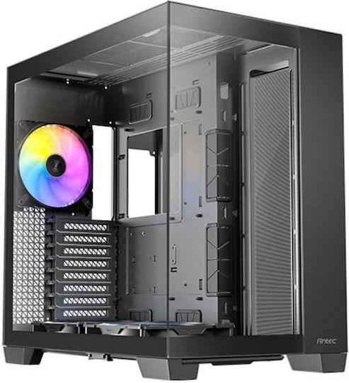 Antec C8 ARGB Геймърско бюро Пълна кула Компютърна кутия със страничен прозорец Черен