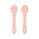 Sassi Junior Baby Set with Fork made of Silicone Pink 2pcs