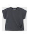 Kids Short-Sleeved Gray Blouse