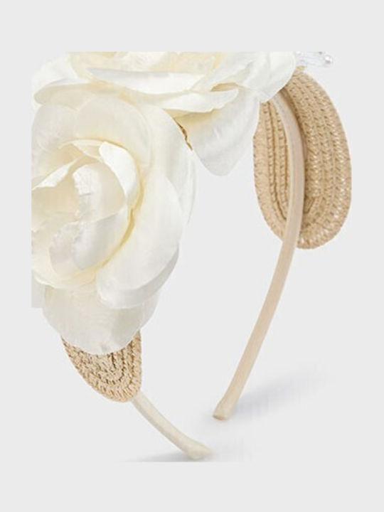 Mayoral Kinder Haarband mit Blume Beige 1Stück