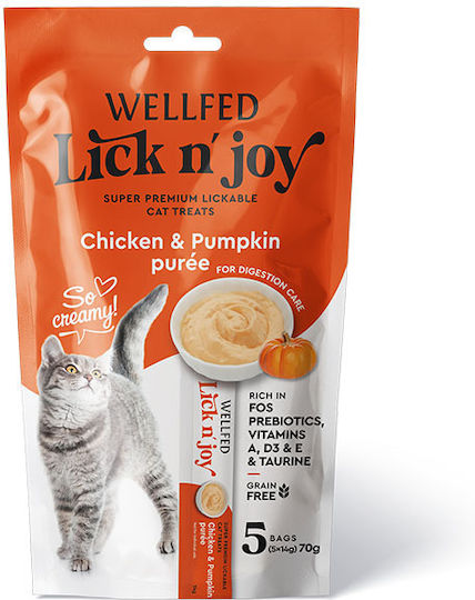 Wellfed Wet Food for Cats in Pouches with Chicken, Pumpkin and Potatoes 5x14gr