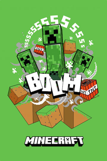 Minecraft Blanket Fleece Multicolored 100x150cm