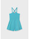 Kinderstoff-Overall-Shorts/Bermudas Agata Blau