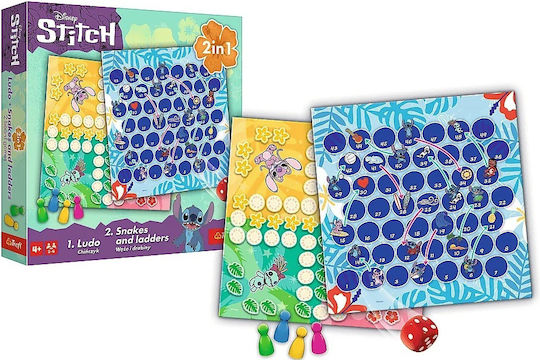 Board Game Stitch 2-in-1: Ludo / Snakes and Ladders for 2-4 Players 4+ Years Old (PL) Trefl