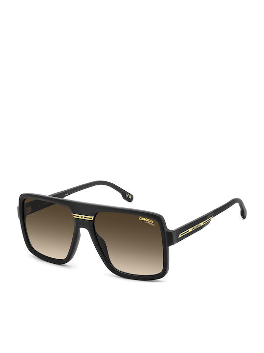 Carrera Victory Unisex Sunglasses With Black Horn-Rimmed Frame And Grey Lens 09/S I46/86
